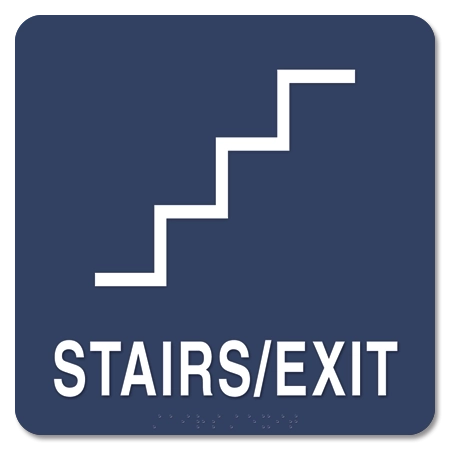 Stairs / Exit Sign w/Symbol