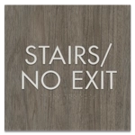 "Stairs/No Exit" Egress Sign - CA Compliant