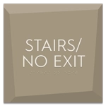 "Stairs/No Exit" Egress Sign - CA Compliant