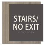 "Stairs/No Exit" Egress Sign - CA Compliant