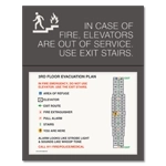 Standard Elevator Evacuation Plans - CA Compliant