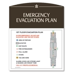 Standard Entrance Evacuation Plans - CA Compliant