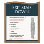 Standard Stairway Evacuation Plans - CA Compliant