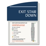 Standard Stairway Evacuation Plans - CA Compliant