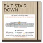 Standard Stairway Evacuation Plans - CA Compliant