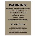 Texas Code - Human Trafficking Notice - Celtec Material