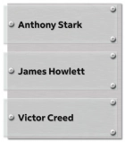 Three Panel Nameplate Sign