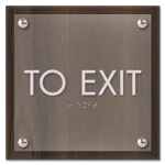 "To Exit" Egress Sign - CA Compliant