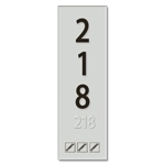 Vertical Room Number Sign w/Symbols