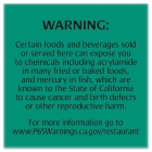 Warning Sign: Foods and Beverages