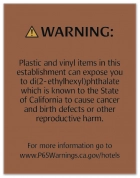 Warning Sign: Plastic and Vinyl