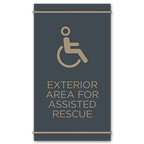 Exterior Area for Assisted Rescue Signs