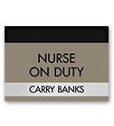 Nameplate/Staff on Duty