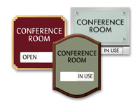 Room Sign w/Sliding Panel