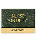 Nameplates/Staff On Duty