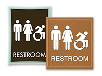 unisex bathroom signs