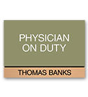 Nameplate/Staff On Duty Signs